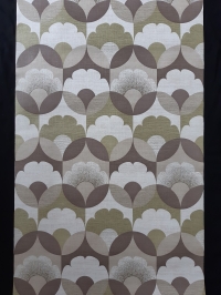 Brown green floral pattern