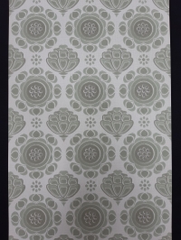 Papier peint vintage vert-gris