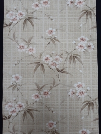 Roze en bruin vintage bloemenbehang