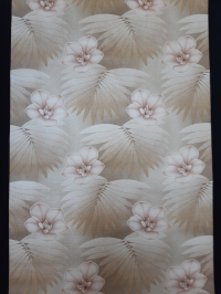 Papier peint vintage marron et rose