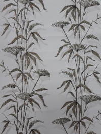 Bruin en grijs vintage bloemenbehang