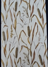 Lisdodde vintage behang