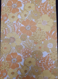 Vintage wallpaper orange and yellow