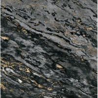 Papier peint marbre Sarrancolin noir et or