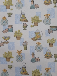 Keukenmateriaal jaren '50 behang