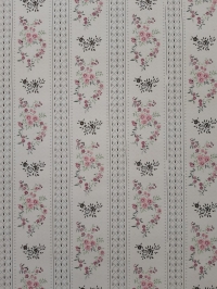 Beige met roze bloemetjes jaren '50 behang