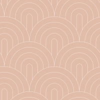 Donker roze met witte bogen art deco behang