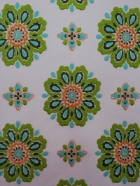papier peint vintage fleurs vert