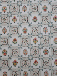 Tiles pattern vintage geometric wallpaper