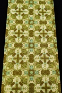 Green beige vintage geometric wallpaper