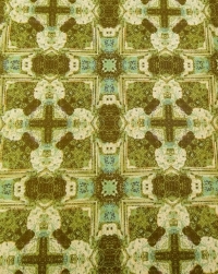 Papier peint vintage figure géométrique vert beige