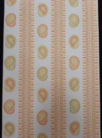 Groen, oranje en geel vintage geometrisch behang