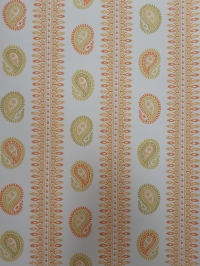 Groen, oranje en geel vintage geometrisch behang