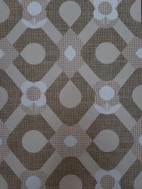 Bruin en beige vintage geometrisch behang