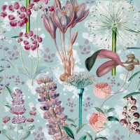 Premium wallpaper Garden of Eden aquamarine