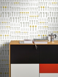LAVMI wallpaper Together white-yellow