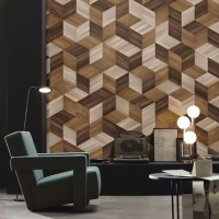 Unstructured cubes imitation wallpaper