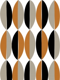 Papier peint LAVMI figure géometrique brun noir et gris