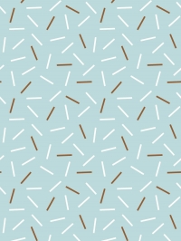 LAVMI behang Matches witte en bruine streepjes op een blauwe achtergrond