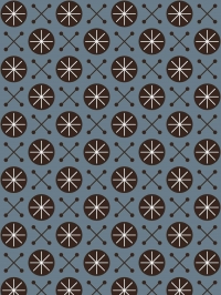 LAVMI wallaper Sky black geometric figure on a blue background