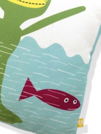 coussin pour enfants grenouille nage