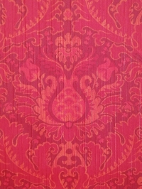 Papier peint vintage damassé rouge