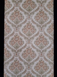 Green beige damask vintage wallpaper