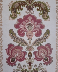 Green pink gold classic vintage wallpaper