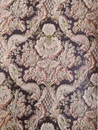 Big brown green damask vintage wallpaper