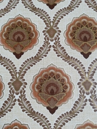 Small brown golden damask vintage wallpaper