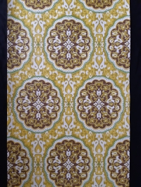 Brown, green damask vintage wallpaper