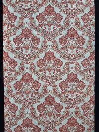 Damask vintage wallpaper red beige