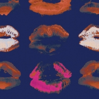 Papier peint de luxe Neon kiss indigo