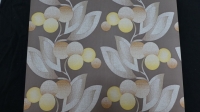 fleurs brun et jaune papier peint vintage