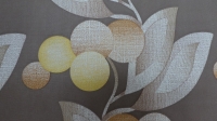 fleurs brun et jaune papier peint vintage