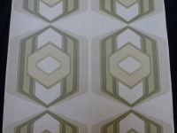 groen geometrisch vintage behang