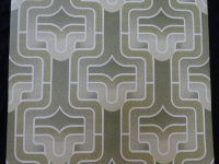 groen geometrisch vintage behang