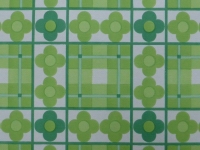 groene bloemen in een geometrisch patroon