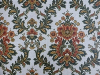 red green medallion wallpaper