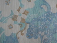 vintage floral wallpaper blue white