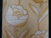 vintage bloemenbehang bruin