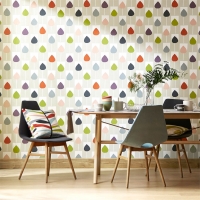 Scion Lohko wallpaper Sula pink purple grey green