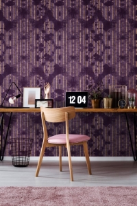 Premium wallpaper Washed Shibori Burgund