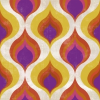 Ottomaans patroon geel paars