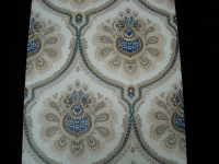 beige brown blue big medallion