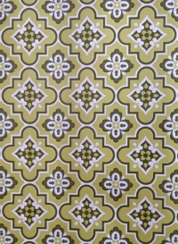 groen geometrisch vintage behang