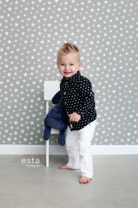 ESTA wallpapar little stars white pearl