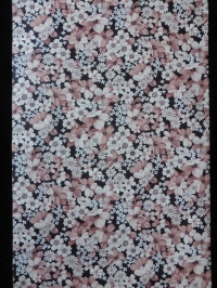 papier peint fleurs rose et blanc