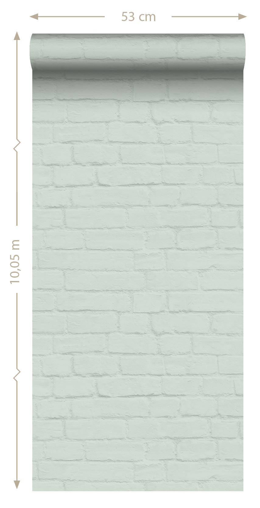 Mint green bricks wallpaper Funkywalls Dé voor vintage en modern behang
