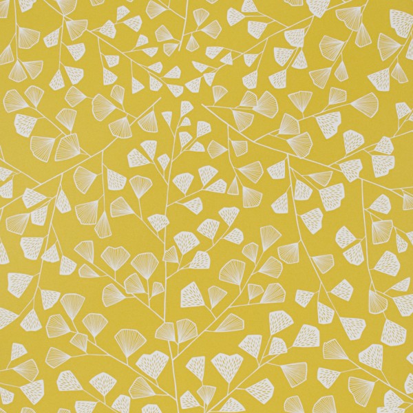 Miss Print Wallpaper Fern Yellow Funkywalls De Webshop Voor